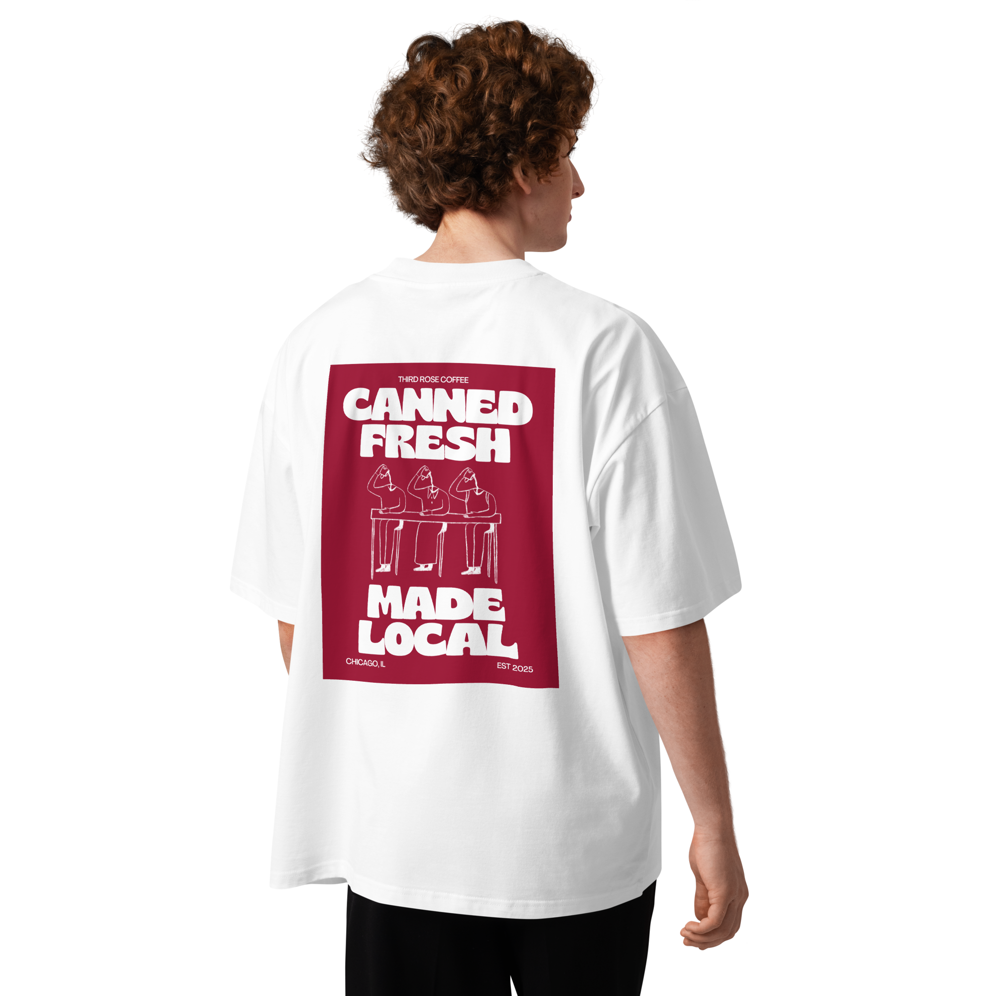 Third Rose “Canned Fresh. Made Local.” Tee I White